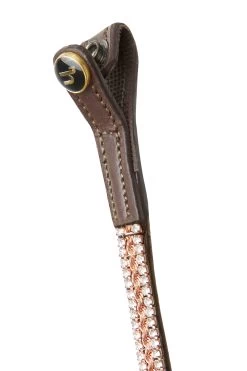 Horze Nancy Stirnriemen Mit Kristallen Und Flechtdetail -Reitsportbedarf 10170 BR RGO 2