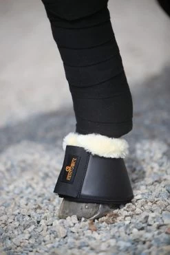 Kentucky Horsewear Sprungglocken Lammfell Leder -Reitsportbedarf 307123 BL 2