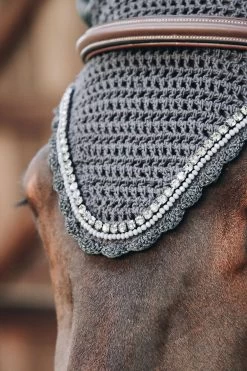 Kentucky Horsewear Stone & Pearl Soundless Fliegenhaube Lang -Reitsportbedarf 329944 G 3